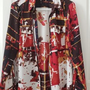 Tracy M blouse with front zipper NWOT